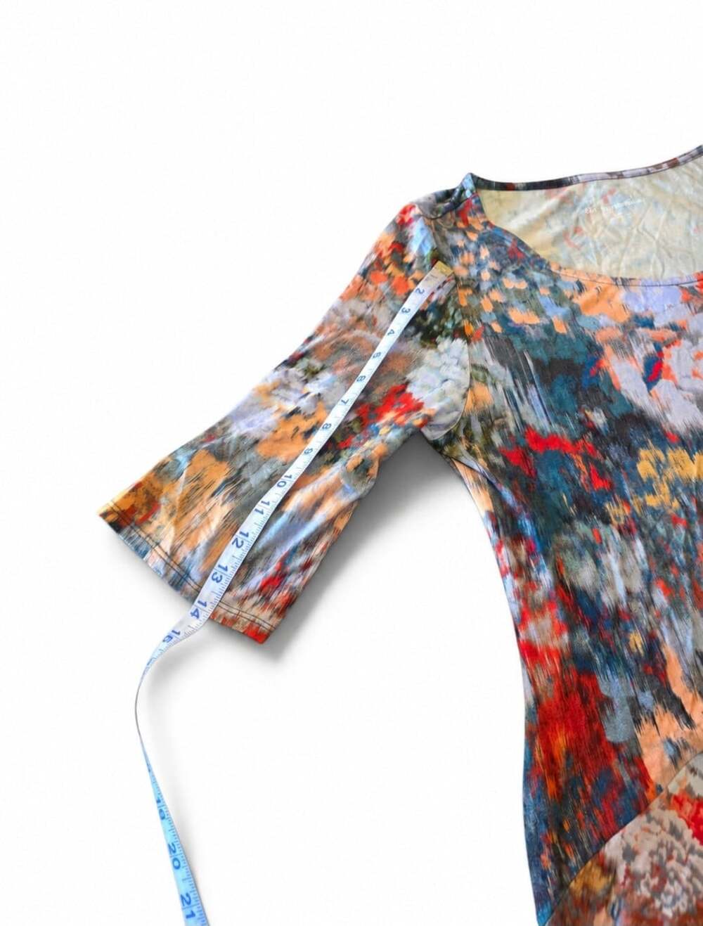Soft Surroundings Nanette Maxi Dress Womens L Abstract Floral Stretch Boho - Picture 12 of 14